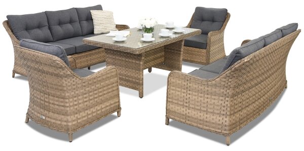 Technorattanový zahradní nábytek Toledo Apetito 8 Garden Point cappuccino