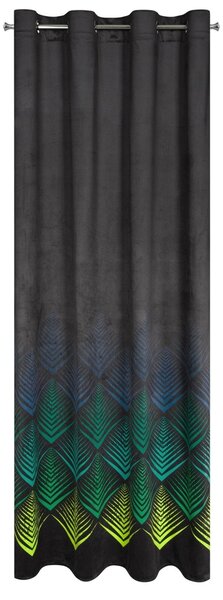 ZATEMŇOVACÍ ZÁVĚS NA KROUŽCÍCH ANGELINA 140X250 CM ČERNÁ
