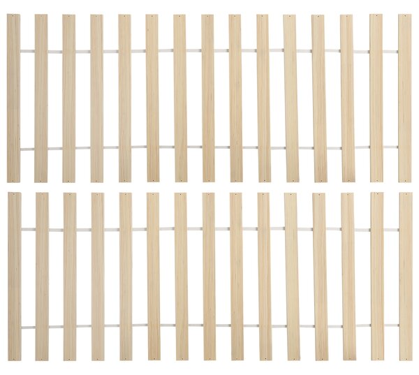 Postel se 2 zásuvkami Borovicové dřevo OLENDON 140 x 200 cm Bílá