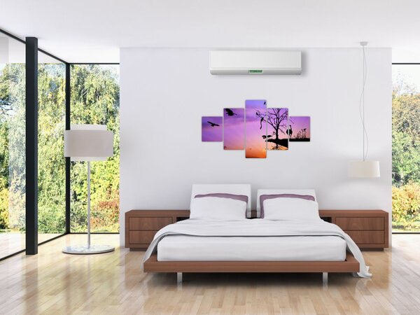 Obraz - Siluety zvířat (125x70 cm)