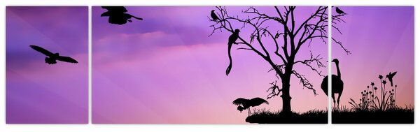 Obraz - Siluety zvířat (170x50 cm)