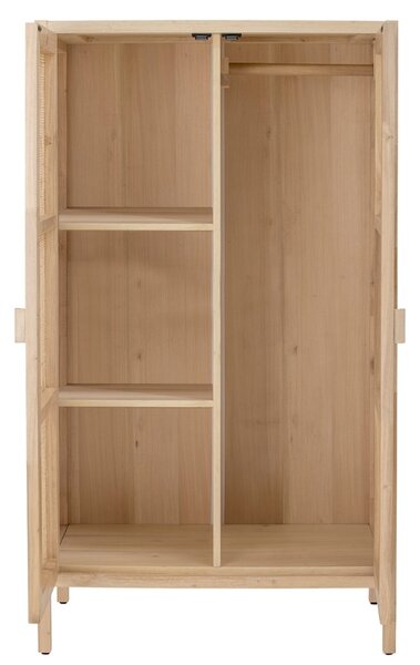 Dřevěná skříň Bloomingville Marikka 150 x 85 cm s ratanovým výpletem