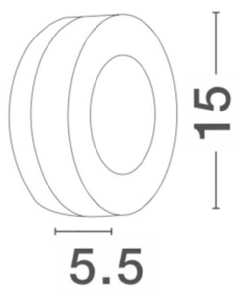 Nova Luce Elegantní kruhové nástěnné svítidlo TUNE - 9 W, 620 lm, 3000 K, bílo-černá NV 9529713