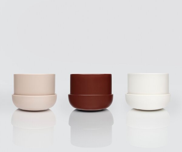 Iittala Květináč Nappula S, s podmiskou / bílý