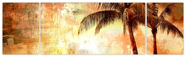 Obraz - Palmy na pláži (170x50 cm)