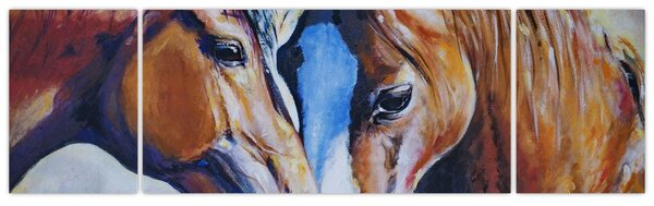 Obraz - Zamilovaní koně (170x50 cm)
