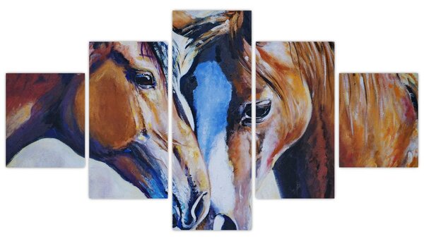Obraz - Zamilovaní koně (125x70 cm)