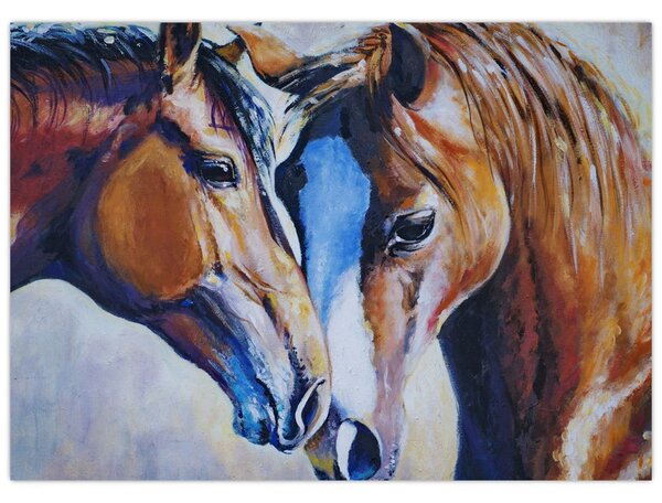 Obraz - Zamilovaní koně (70x50 cm)