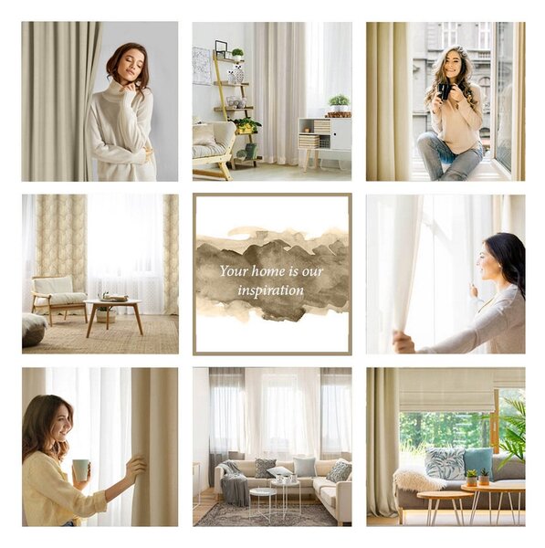 ZATEMŇOVACÍ ZÁVĚS NA KROUŽCÍCH PIERRE CARDIN GOYA 140X250 CM KRÉMOVÁ