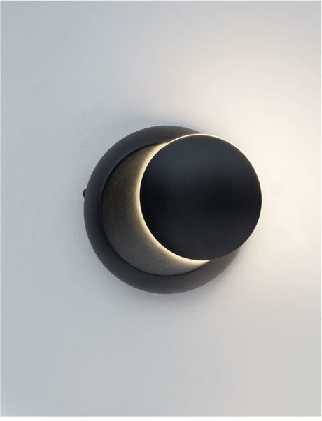 Nova Luce Kovové nástěnné LED svítidlo Odin s možností vyklopení - pr. 140 x 70 mm, 5 W, černá NV 910162