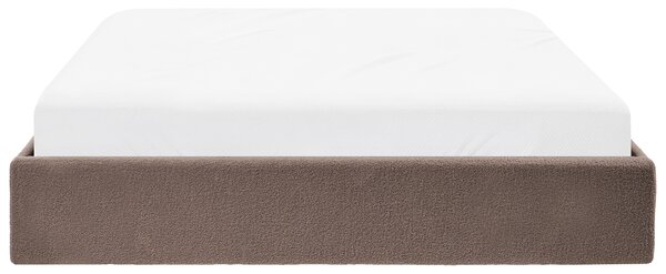 Postel s úložným prostorem bez čela DINAN Buklé Taupe 180 x 200 cm