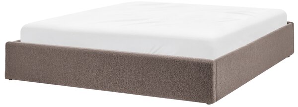 Postel s úložným prostorem bez čela DINAN Buklé Taupe 180 x 200 cm