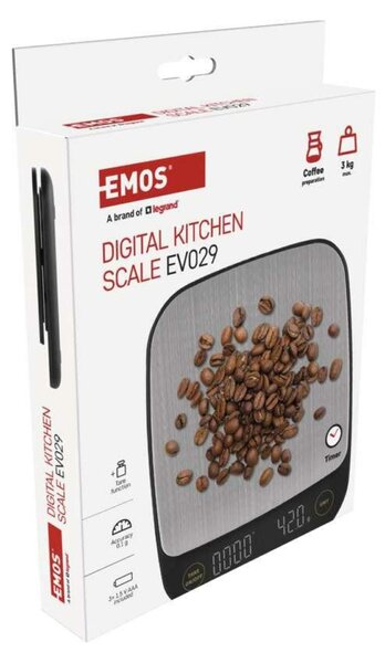 EMOS Digitální kuchyňská váha EV029, černá EV029
