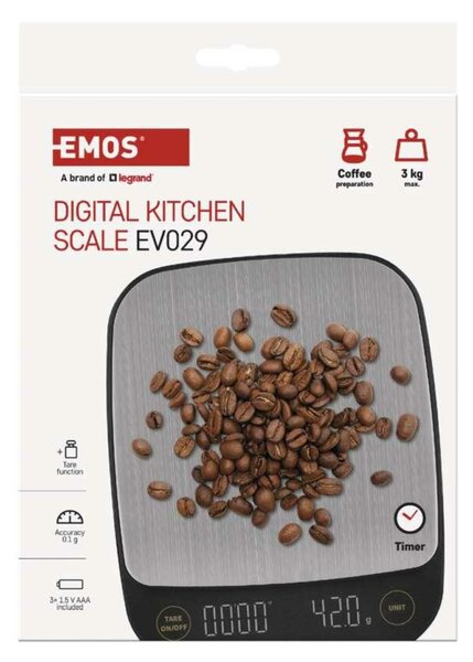 EMOS Digitální kuchyňská váha EV029, černá EV029