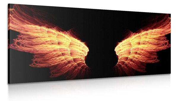 Obraz ohnivé andělské křídla Varianta: 100x50