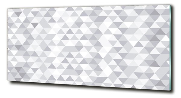 Fotoobraz skleněný na stěnu do obýváku Šedé trojůhelníky cz-obglass-125x50-77999938