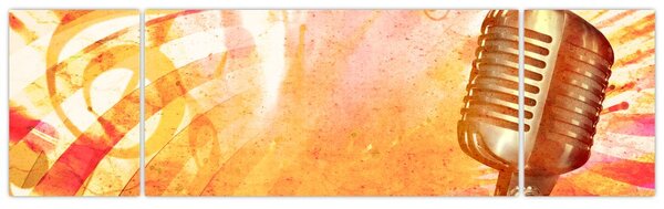 Obraz - Retro mikrofón (170x50 cm)