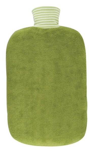 Termofor Hugo Frosch Classic v obalu z bio bavlny, 2 l, zelená