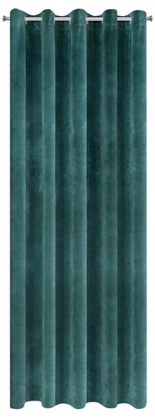 ZATEMŇOVACÍ ZÁVĚS NA KROUŽCÍCH VILLA 140X250 CM TMAVĚTYRKYSOVÁ