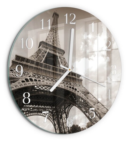 Skleněné hodiny na stěnu Paříž zsob-fi30-00086055