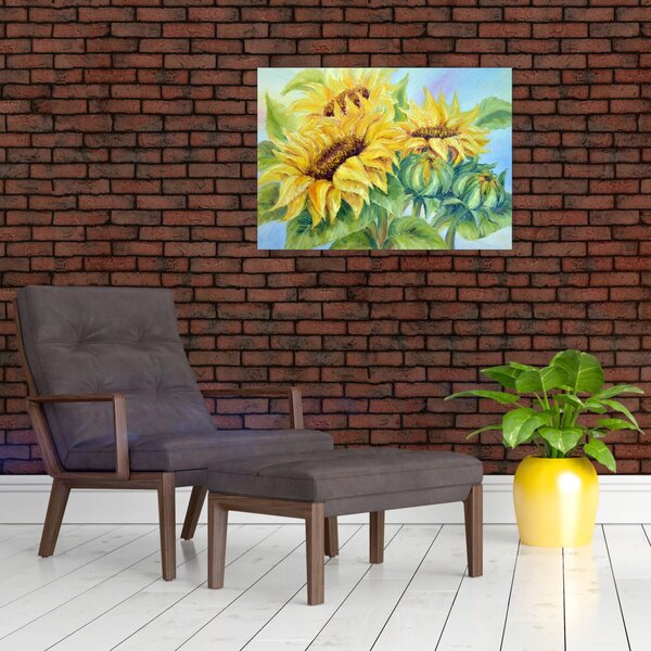 Obraz rozkvetlých slunečnic (70x50 cm)