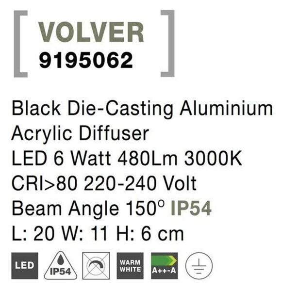 Nova Luce Praktické vyklápěcí nástěnné LED světlo VOLVER NV 9195062