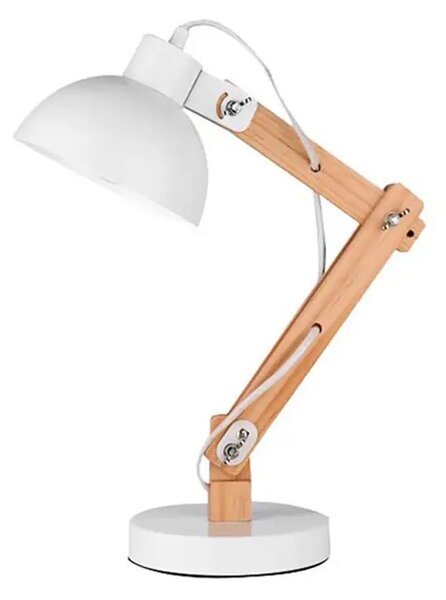 Dřevěná stolní lampa Lila bílá