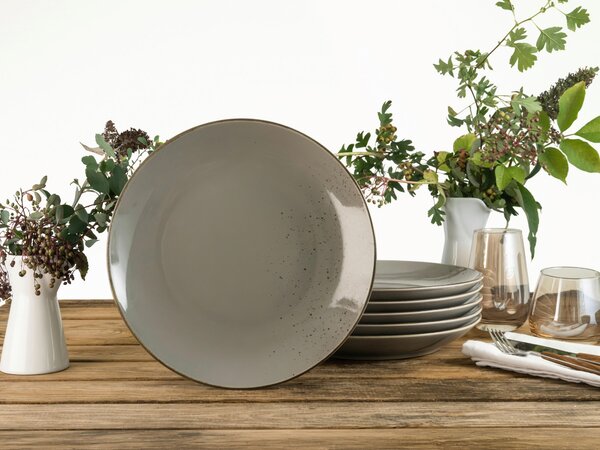 SADA MĚLKÝCH TALÍŘŮ, keramika, 27 cm Creatable - Online Only nádobí, Online Only