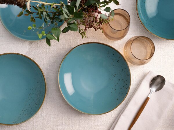 SADA HLUBOKÝCH TALÍŘŮ kamenina keramika 6dílné 22 cm Creatable - Kolekce nádobí, Online Only