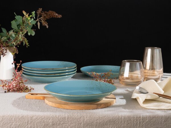SADA HLUBOKÝCH TALÍŘŮ kamenina keramika 6dílné 22 cm Creatable - Kolekce nádobí, Online Only