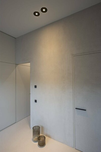 BIG WHITE SLV NEW TRIA 1, vestavné svítidlo, jedna žárovka, QPAR111, kulaté, černé matné, max. 75 W, vč. listových pružin 113550
