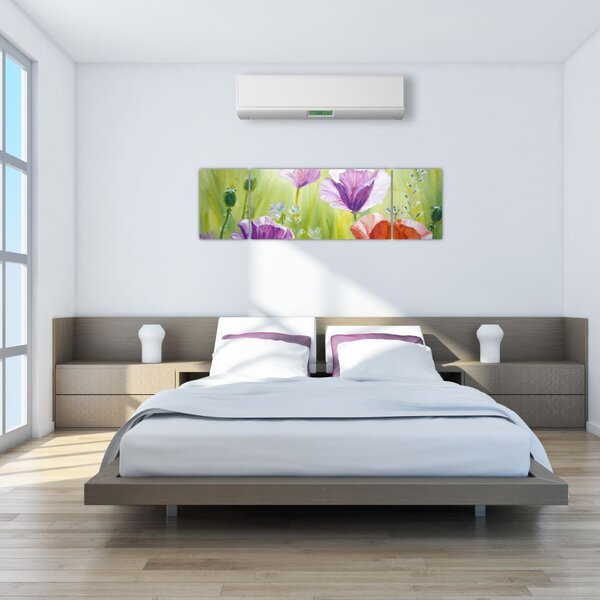 Obraz - Vlčí máky (170x50 cm)