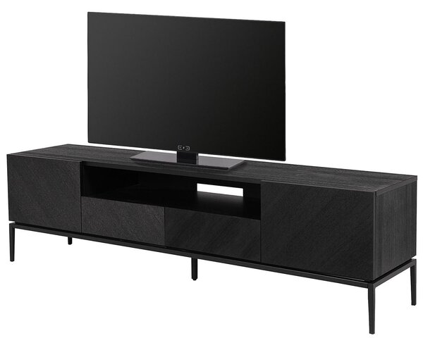 NÍZKÁ KOMODA, černá, 180/50/40 cm home24 - Černé komody, Online Only