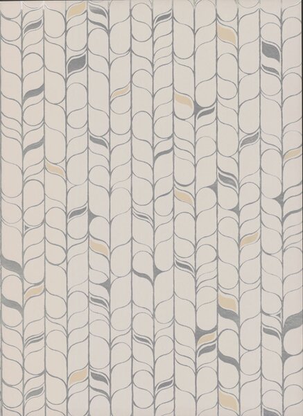 Šedostříbrná vliesová tapeta na zeď, listy OS4204, Modern Nature II, York