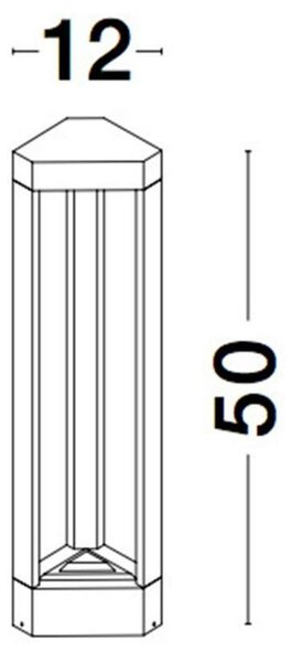 Nova Luce Venkovní moderní lampa PAX - LED 9 W, 500x120x135 mm NV 9756500