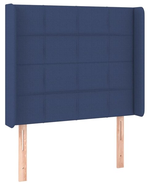 Box spring postel s matrací a LED modrá 80 x 200 cm textil 3138275