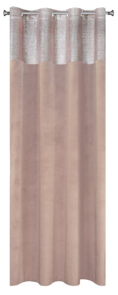 ZATEMŇOVACÍ ZÁVĚS NA KROUŽCÍCH PERI 140X250 CM PÚDROVĚ RŮŽOVÁ