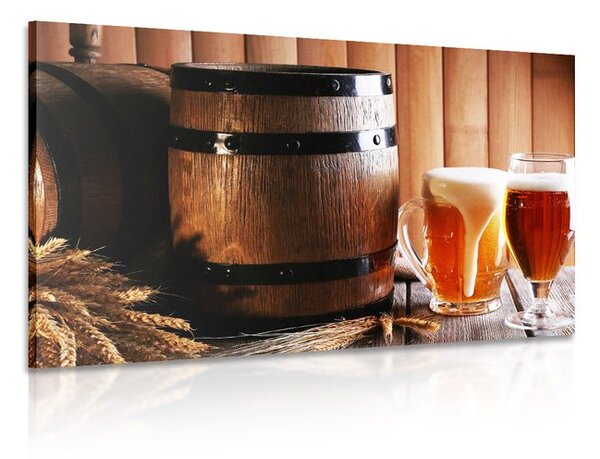 Obraz pivo s pivním soudkem