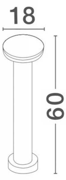 Nova Luce Zahradní lampa SUITE - 12 W, 480 lm, 3000 K, šedá NV 9207167