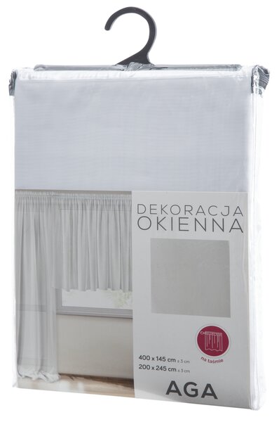 ZÁCLONA NA PÁSCE AGA4 400X145 CM 200X245 CM BÍLÁ