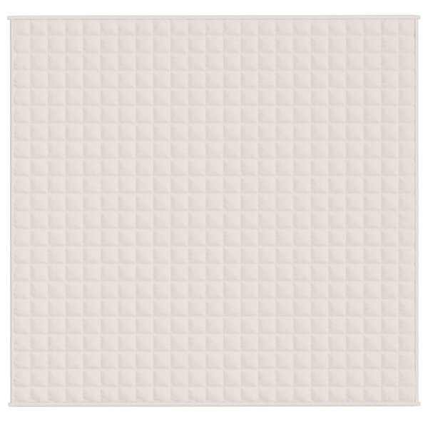 Zátěžová deka světle krémová 220 x 230 cm 15 kg textil