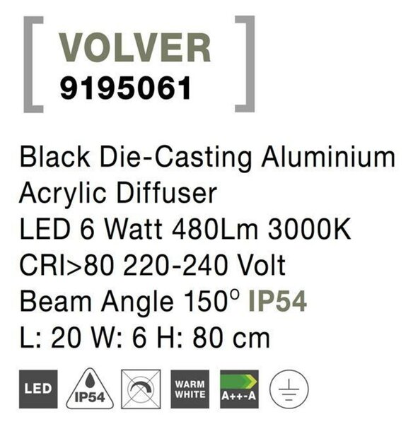 Nova Luce Zahradní sloupek s otáčecí hlavicí VOLVER NV 9195061