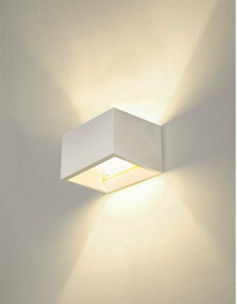 BIG WHITE SLV PLASTRA QT-DE12 WL vnitřní nástěnné svítidlo, bílé 1002238