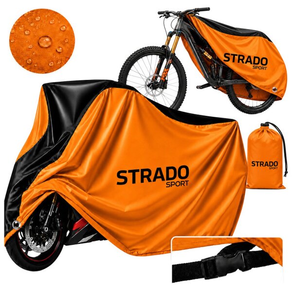 Nepromokavá ochranná plachta na kolo XXL oranžová