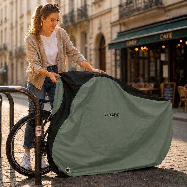 Nepromokavá ochranná plachta na kolo XXL zelená