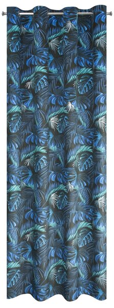 ZATEMŇOVACÍ ZÁVĚS NA KROUŽCÍCH LAZUR 140X250 CM VZOROVANÁ