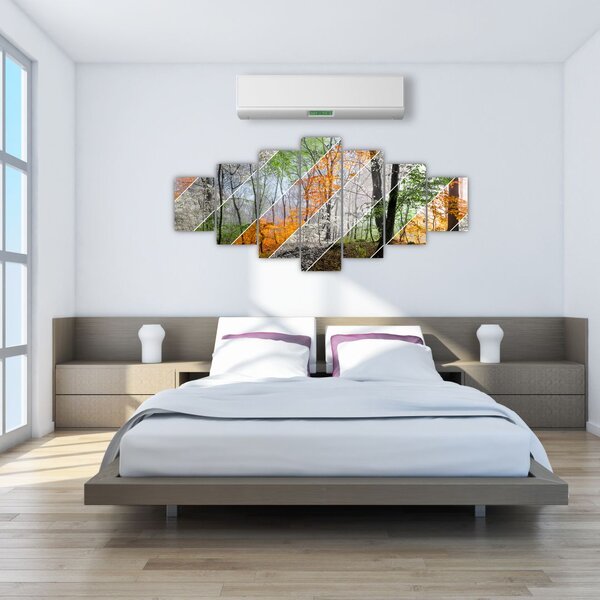 Obraz - Střídání ročních období (210x100 cm)
