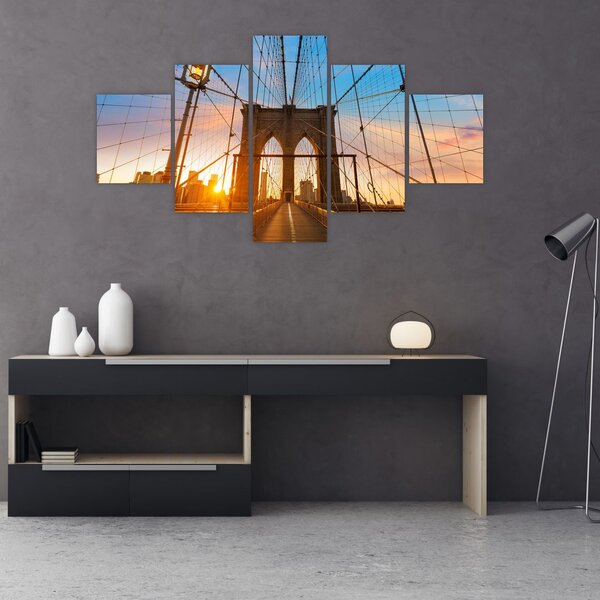 Obraz - Brooklynský most, Manhattan, New York (125x70 cm)