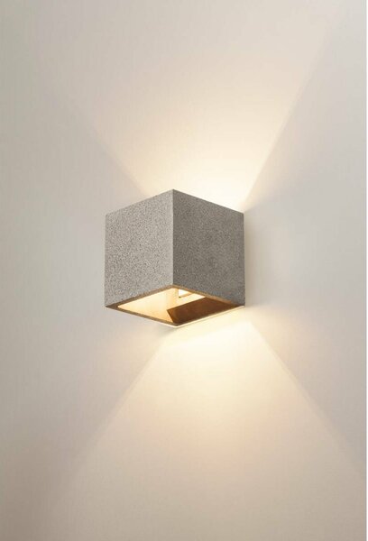 BIG WHITE SLV SOLID CUBE, nástěnné světlo, QT14, černý pískovec, max. 25W 1000911