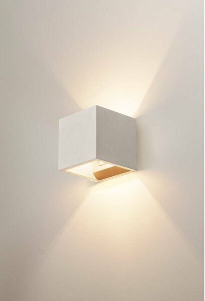 BIG WHITE SLV SOLID CUBE, nástěnné světlo, QT14, šedé, max. 25W 1000910